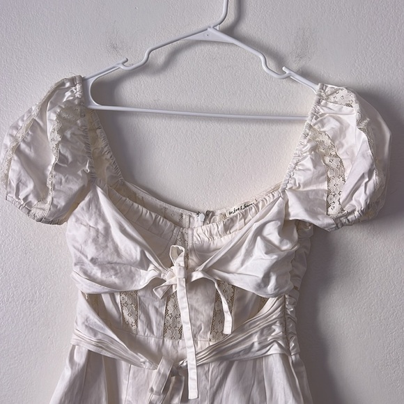 For Love and Lemons X Revolve Chantelle White Mini Lace Dress Size Medium - Picture 5 of 11